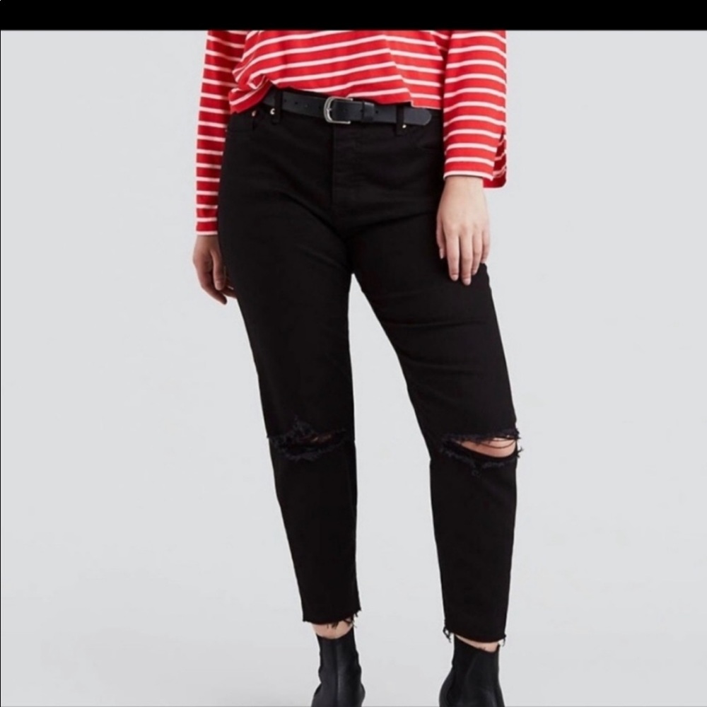 LEVI wedgie fit skinny jean in black size 20W